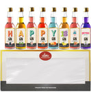 Happy 18th Birthday Gin Selection Gift Set - 8 Gin Flavour Varieties - (Pack of 8)