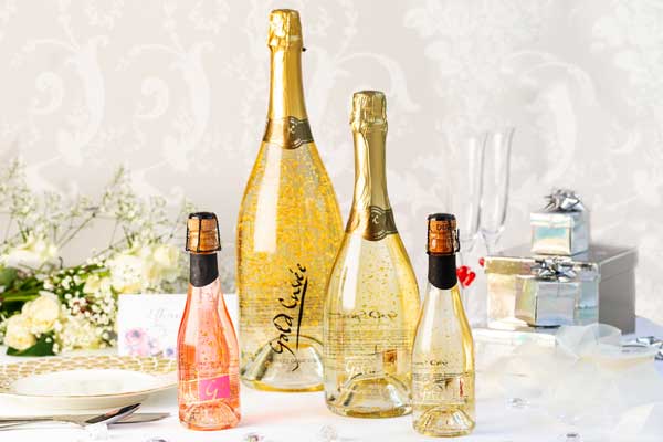 Sparkling Gold Cuvee Original with edible 22 carat gold flakes Collection