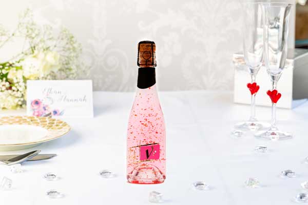 Sparkling Pink Vodka Gold with edible 22 carat gold flakes - 200ml